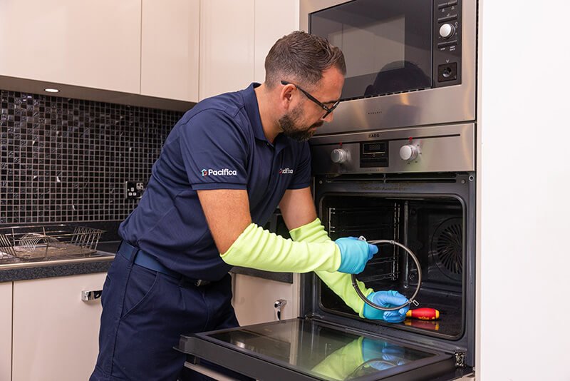 Pacifica engineer repairs oven